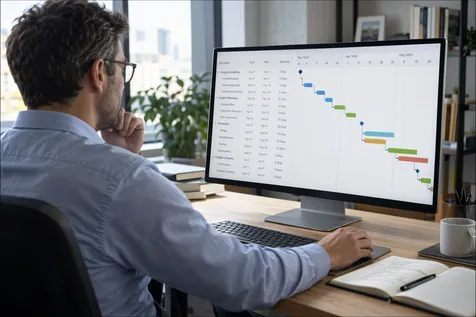 Project management software illustration